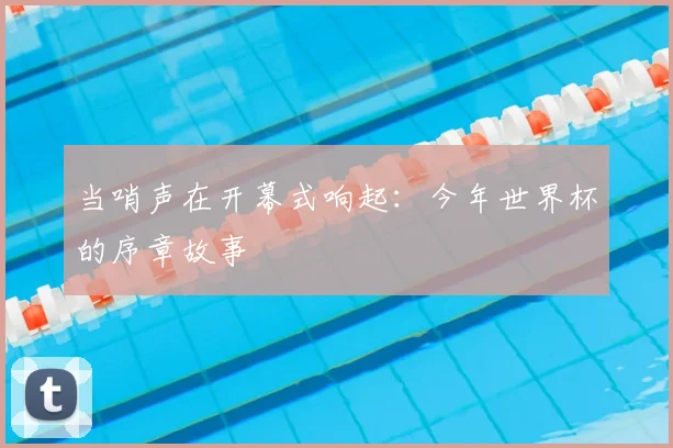 当哨声在开幕式响起：今年世界杯的序章故事